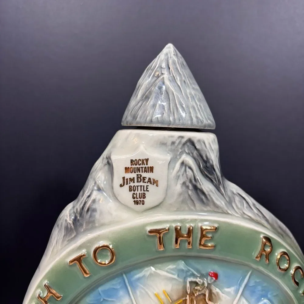 Jim Beam EMPTY Rush to the Rockies 1970 Bourbon Whiskey Decanter